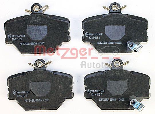 Jeu de 4 plaquettes de frein METZGER ref. 1170077
